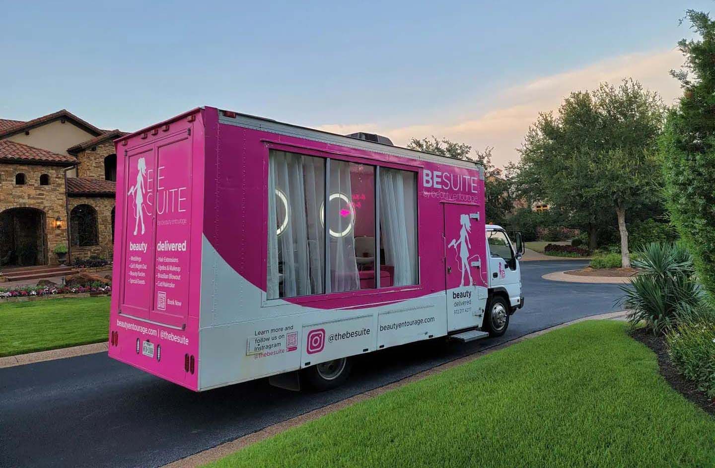 Besuite beauty mobile in a suburb